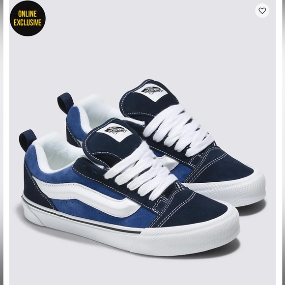 Vans Knu Skool Navy/White Skate Shoes - Picture 1 of 5
